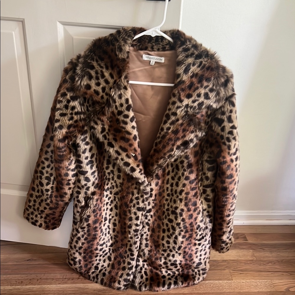 Heartloom Brown and Black Teddy Jacket Plush Faux Fur